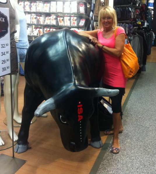 Bulle Glasfaser DekoFigur Lebensgroß 5 Byk naturalnej wielkości, jednokolorowy