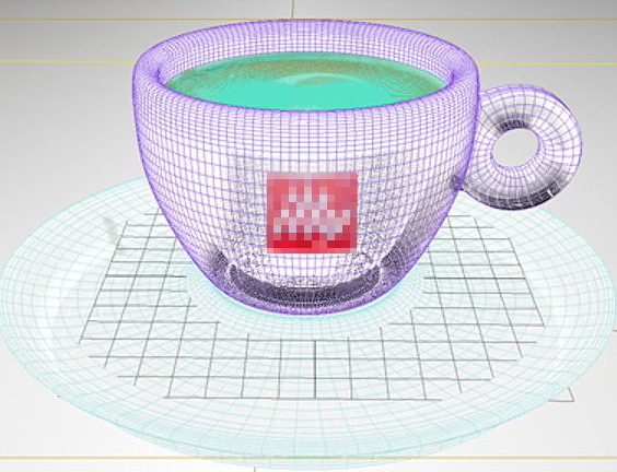 Werbefigur Tasse mit Unterteller aus Fiberglas 3 Figura reklamowa, filiżanka z laminatu