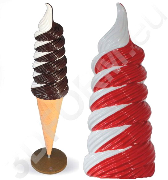 Werbe Eistüt Eisdiele Eiscafe Gastronomie Verbung 5 Reklamowa Makieta Loda Amerykańskiego / Świderka