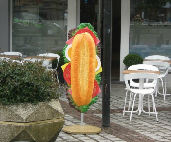 Belegts Sandwich/Brötchen Werbefigur 2 Reklamowa figura, Kanapka / sandwicz