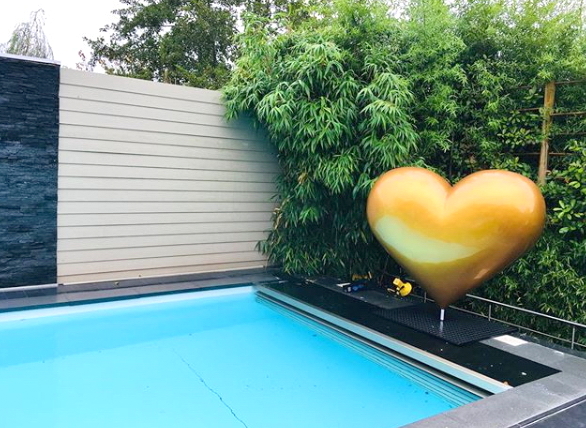 Deko Glasfaser Herz auf Stänger - Einfarbig 4 Figura dekoracyjna Serce duże, jednokolorowe