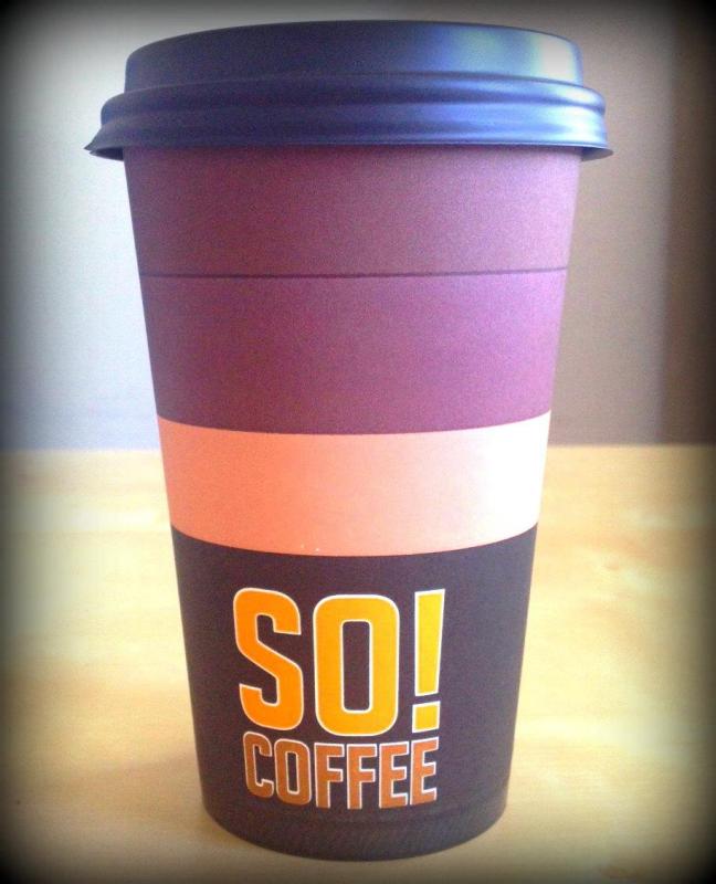 SO!COFFEE Becher 2 Kubek na kawę z napisami