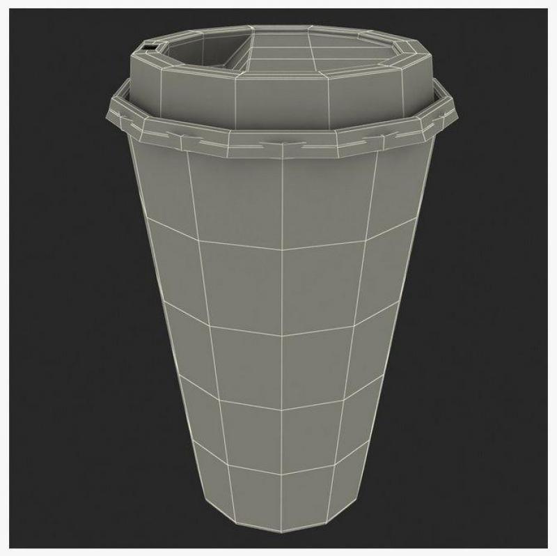 SO!COFFEE Becher 3 Szara grafika wektorowa kubka na kawę z pokrywką na ciemnym tle.