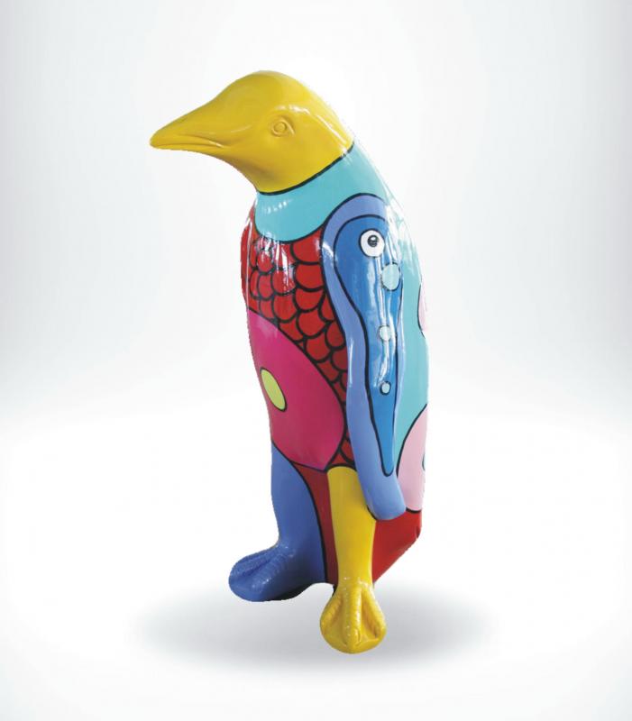 Pinguin Kunstharz Handgefertigte DekoFigur 2 Figura średni pingwin, wysokości 120cm