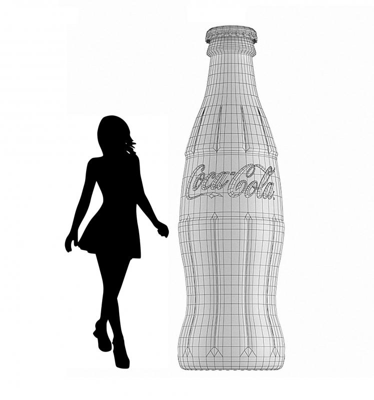 Große Coca Cola WerbeL Glasfaser Flasche 250 cm 4 Reklamowa figura eventowa - butelka Coca Cola 250cm