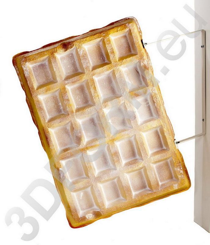 Waffel Serber - Figuren MIT Wandhalterung 1 Duża makieta gofra z uchwytem do ściany