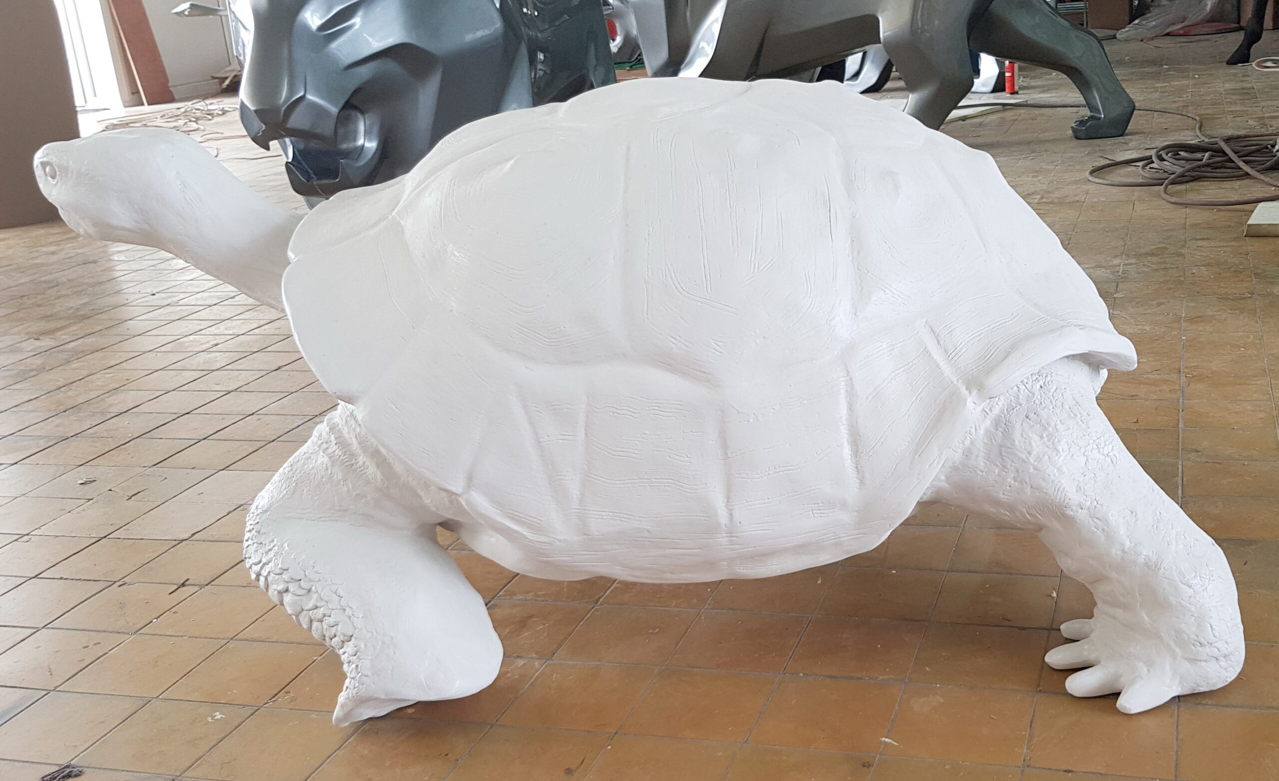 Galapagos-RIESENSCHILDKRÖTE DEKO GLASFASER-Figuren 2 Figura artystyczna i dekoracyjna - żółw słoniowy