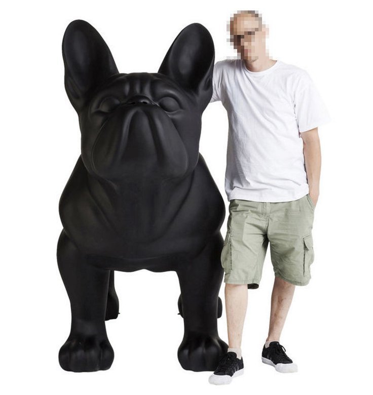 Überbroßer Französcher Bulldogge Welpe -Figuren - Einfarbig 1 Duży pies bulldog francuski - jednokolorowy.