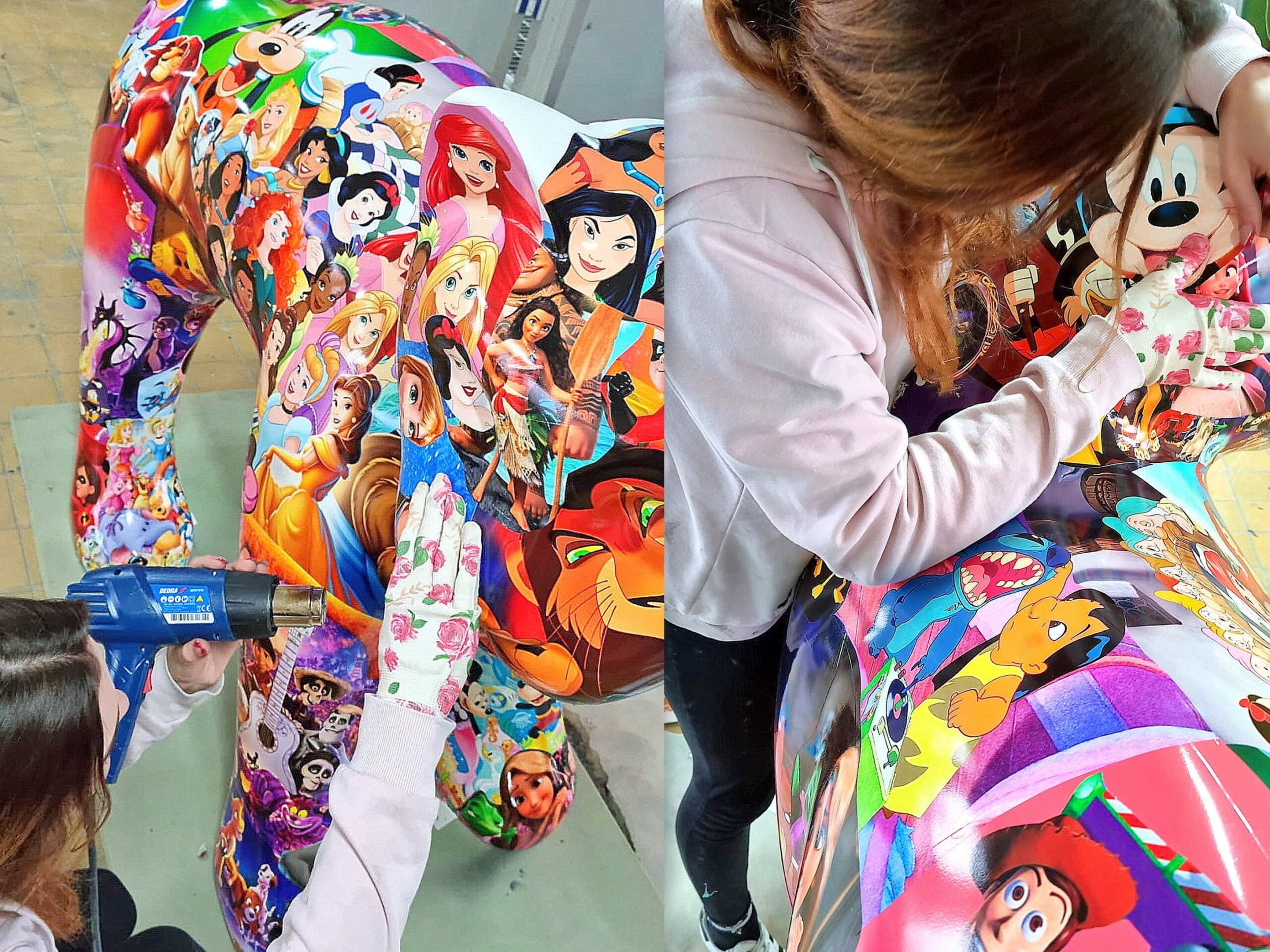 Große Katze Pop-Art Glasfaser-Figuren 3 Duża figura, dekoracyjny kot - pop art