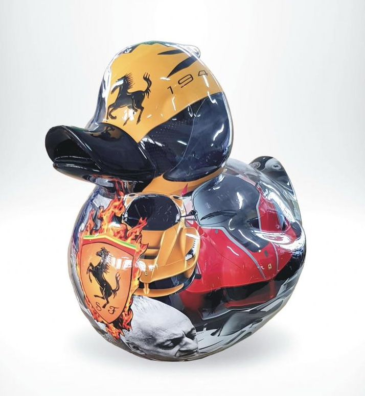 Ente Kunstharz Deka Skulptur-Pop-Art-Ausgabe 3 Mała figura kaczka dekoracyjna pop-art