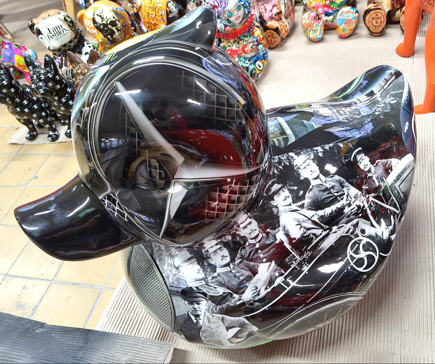 Ente Kunstharz Deka Skulptur-Pop-Art-Ausgabe 4 Mała figura kaczka dekoracyjna pop-art