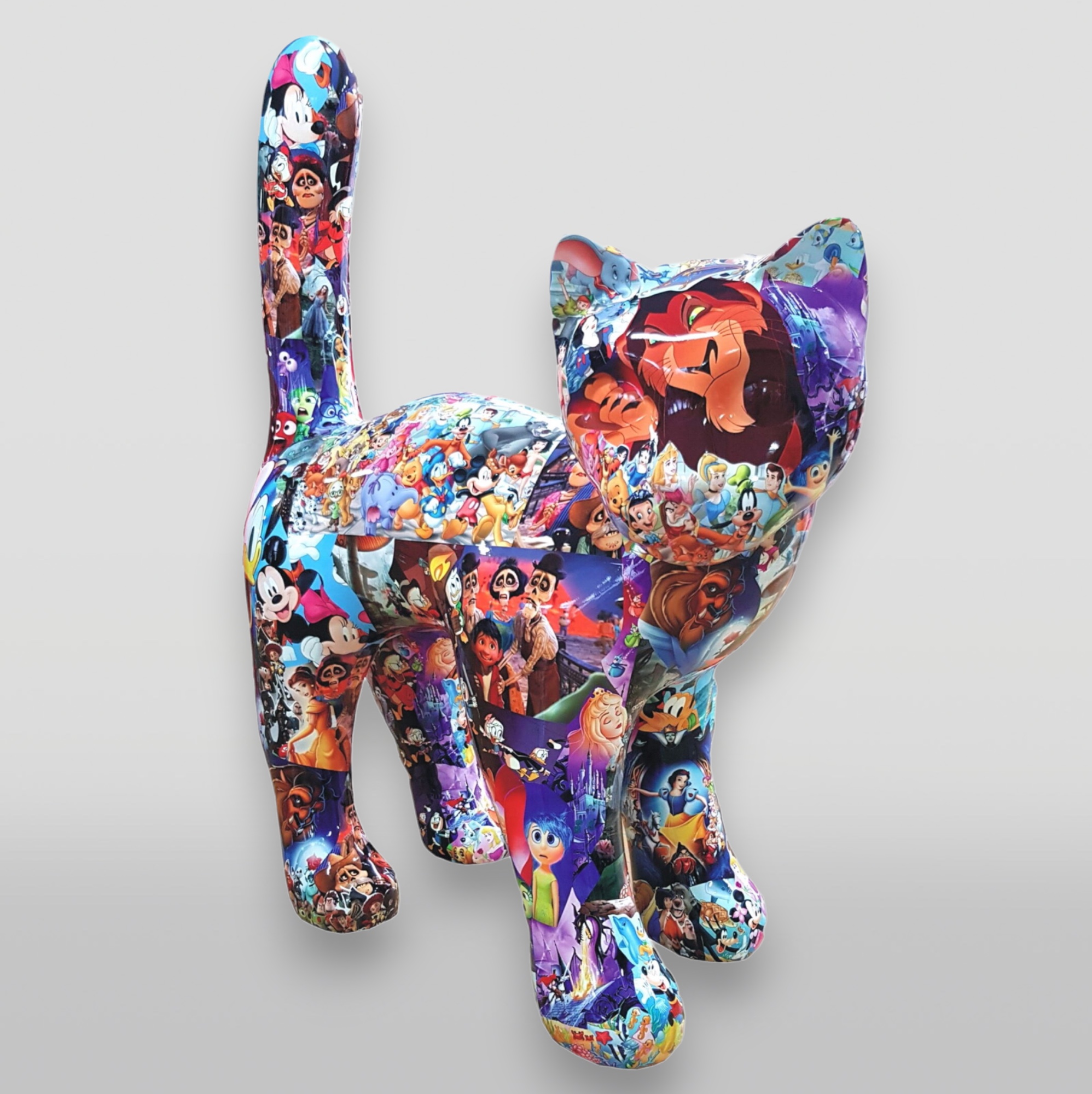 Große Katze Pop-Art Glasfaser-Figuren 1 Duża figura, dekoracyjny kot - pop art