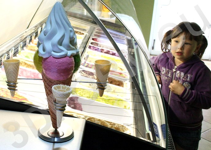 KUGEEISE EISHAGER FÜR 4 Eiswaffeln 4 Stojak na wafle do lodów gałkowych