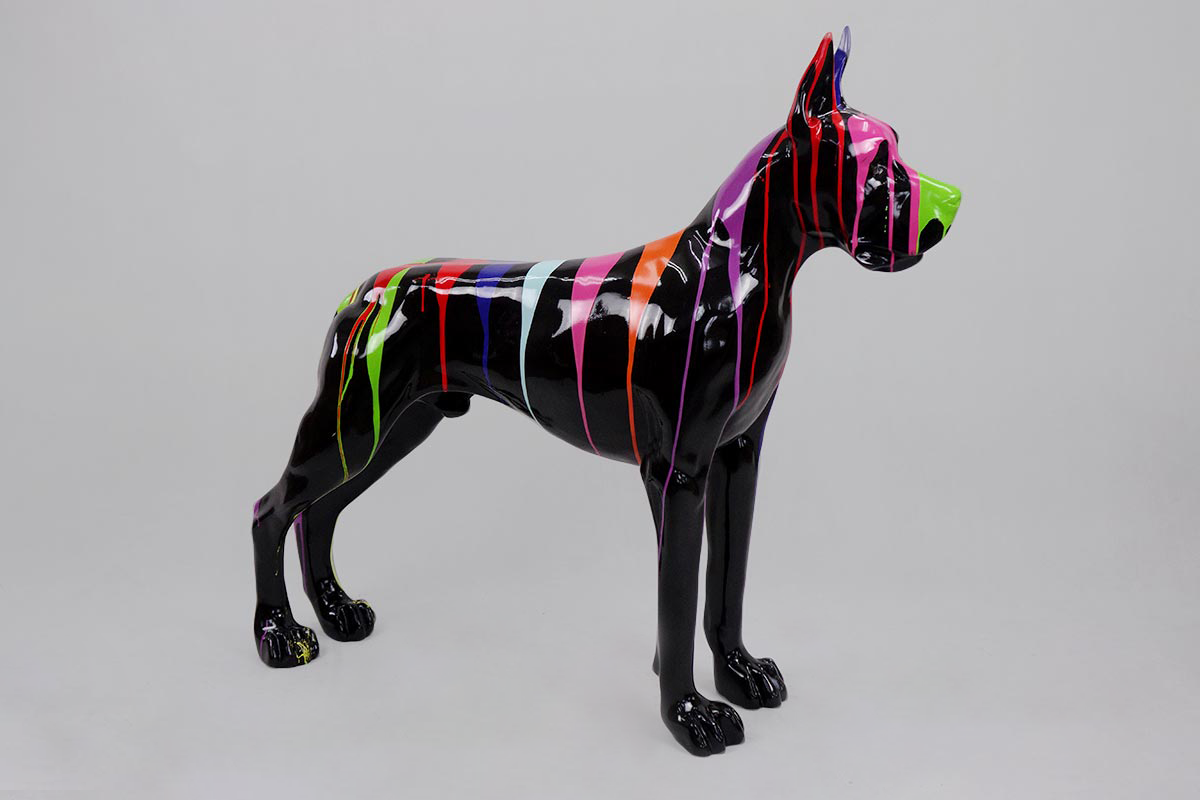 Deutscher stehender schwarzer Müllhund 1 pies Dog niemiecki stojący - czarny trash