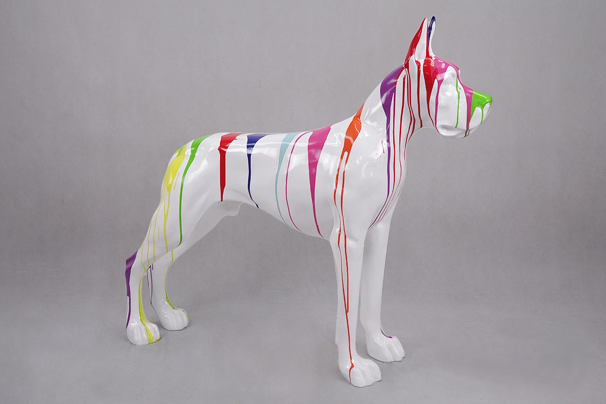 Deutscher stehender weißer Müllhund 1 pies Dog niemiecki stojący - biały trash