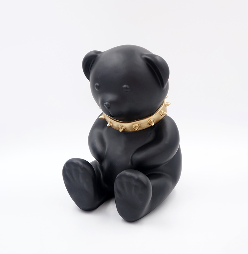 Teddybär H-31 cm - matt schwarz 1 Miś H-31 cm - czarny mat