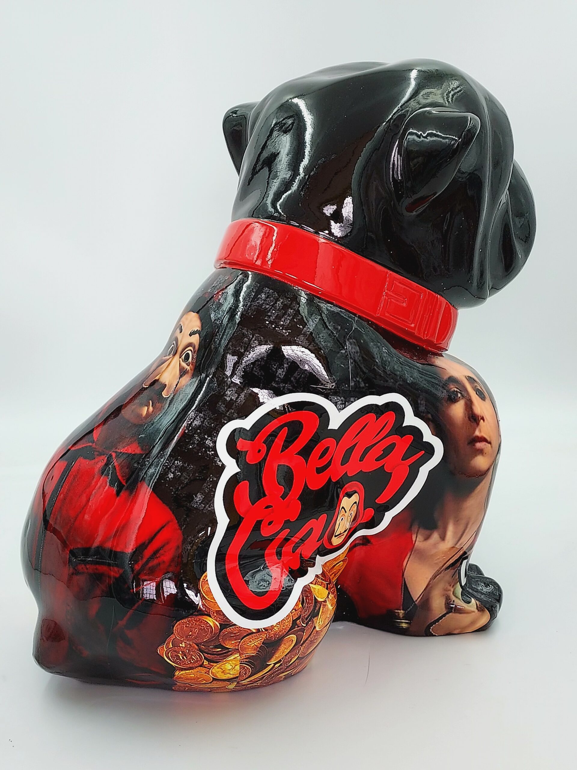 Bulldog Angelo 60 cm Hund - La Casa de Papel 3 pies Bulldog Angelo 40cm - La casa de papel