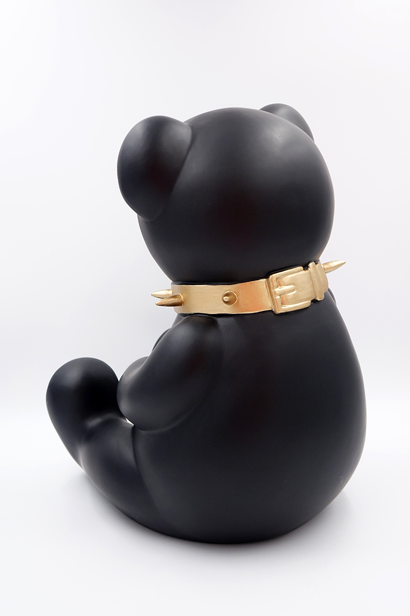 Bär H-45 cm - matt schwarz 2 Miś H-45 cm - czarny mat