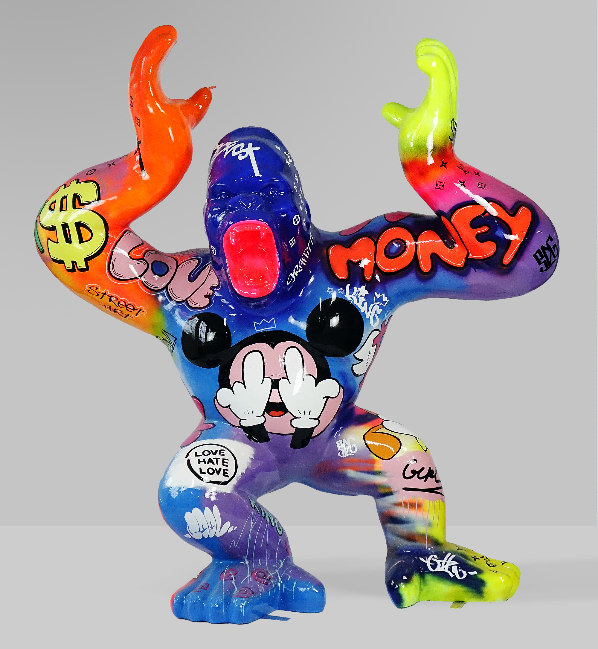 Großer Gorilla mit Fass - Pop Art 3 Duży goryl z beczką - pop art