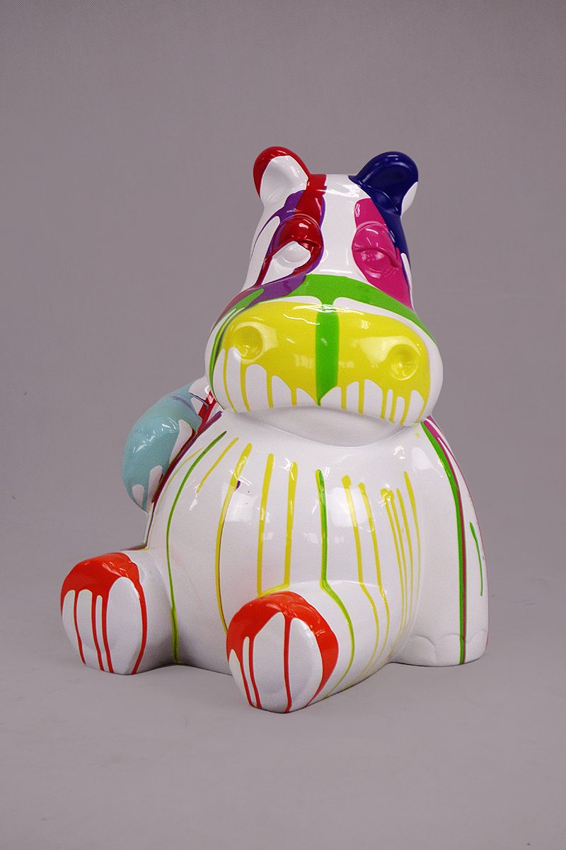 Nilpferd 40cm - weißer Müll 1 Hippo 40cm - biały trash