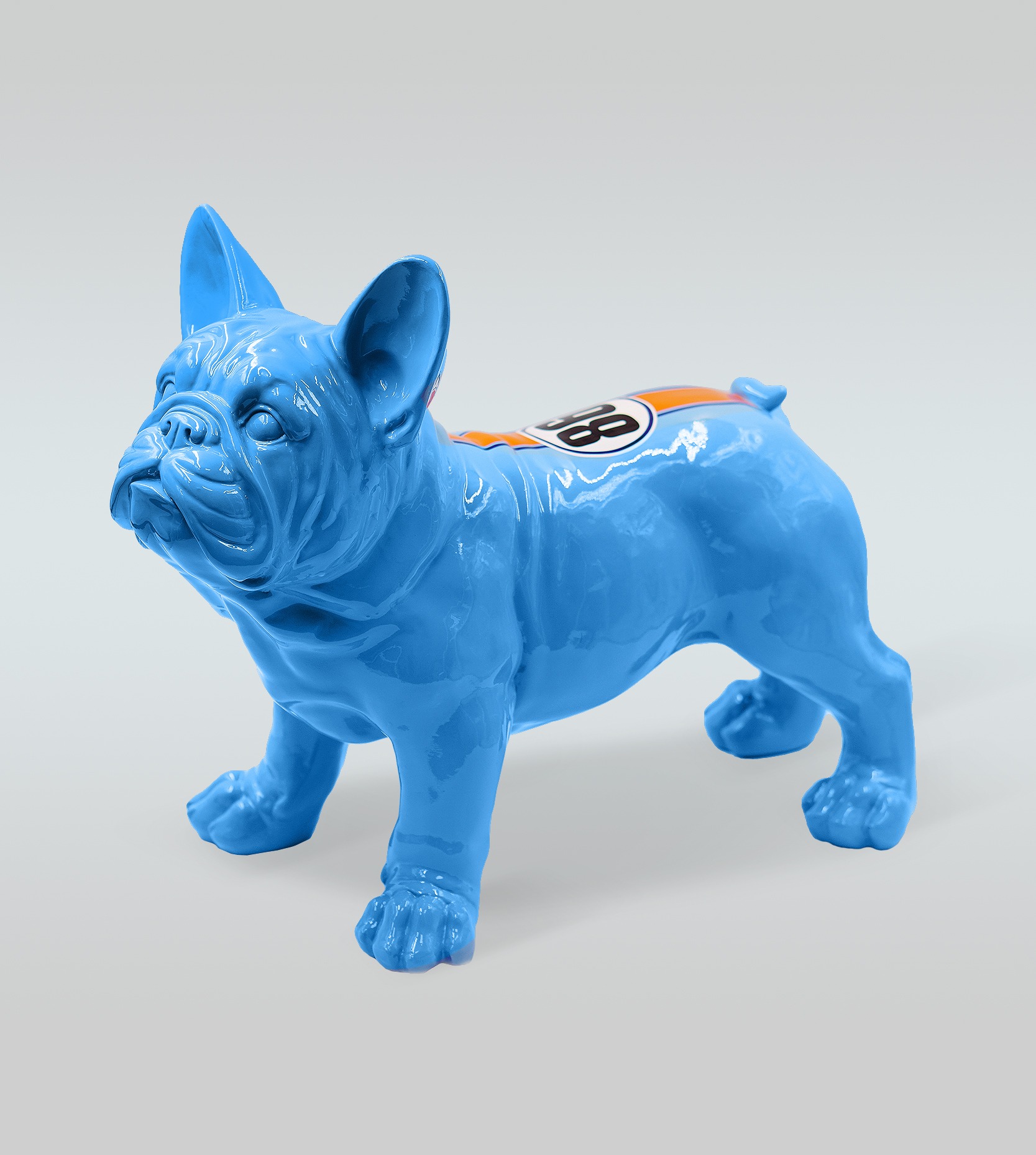 Bulldog Juki M - Stehend in einer Farbe + Aufkleber 1 pies bulldog Juki M - stojący jeden kolor + naklejka