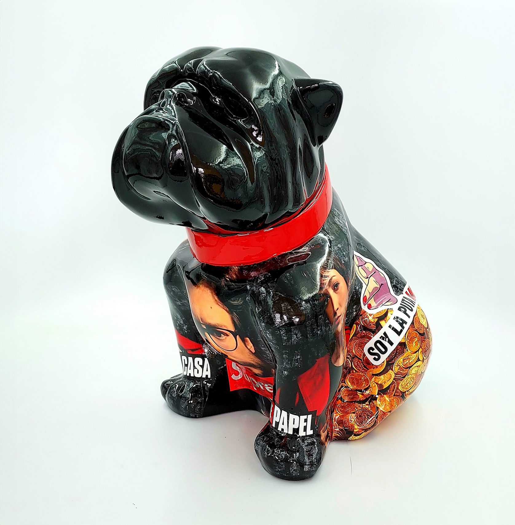 Bulldog Angelo 60 cm Hund - La Casa de Papel 1 pies Bulldog Angelo 60cm - La casa de papel