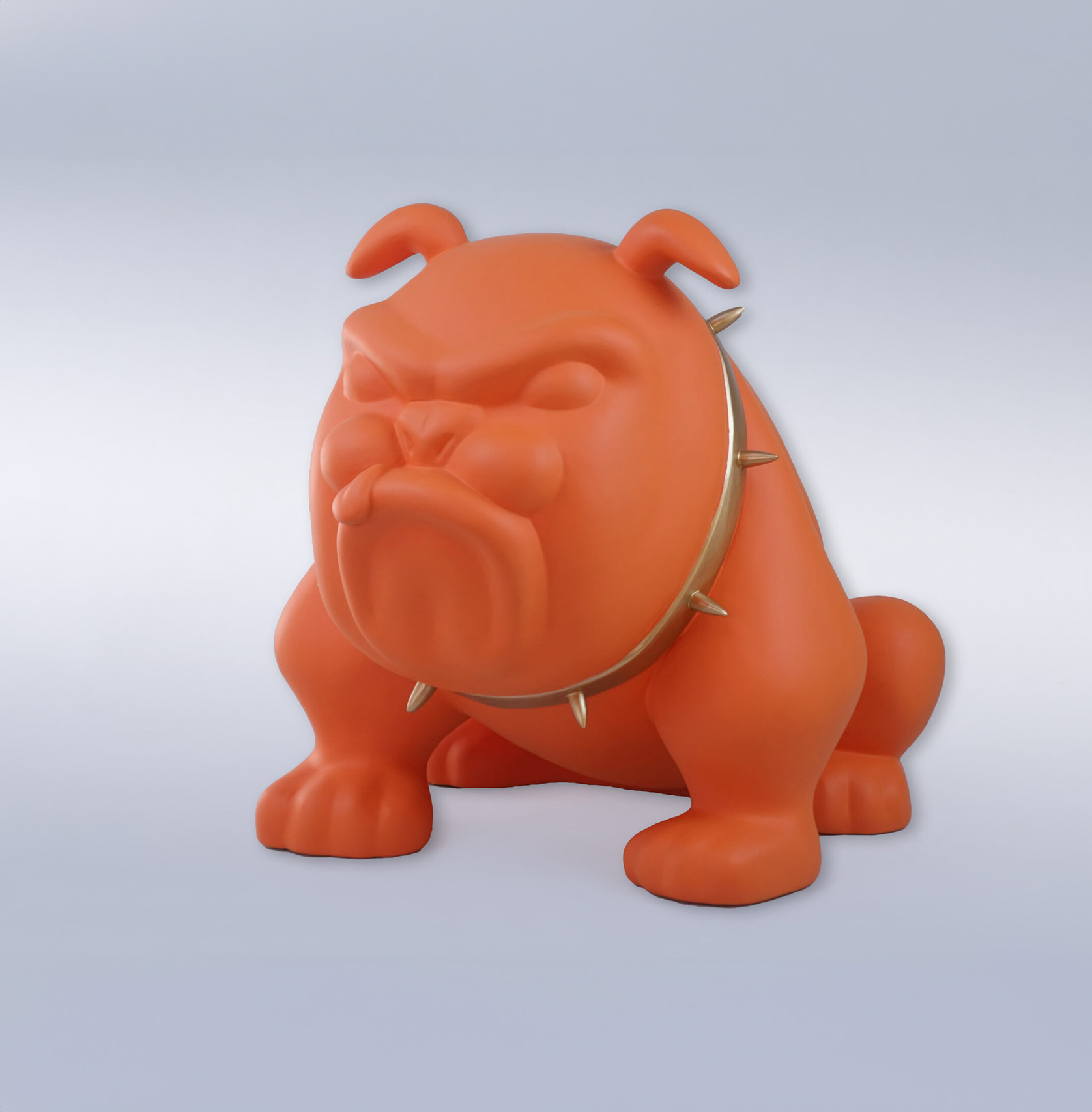 Hund Bulldog Avella 22cm - Matt Orange 1 pies Bulldog Avella 22cm - pomarańczowy mat