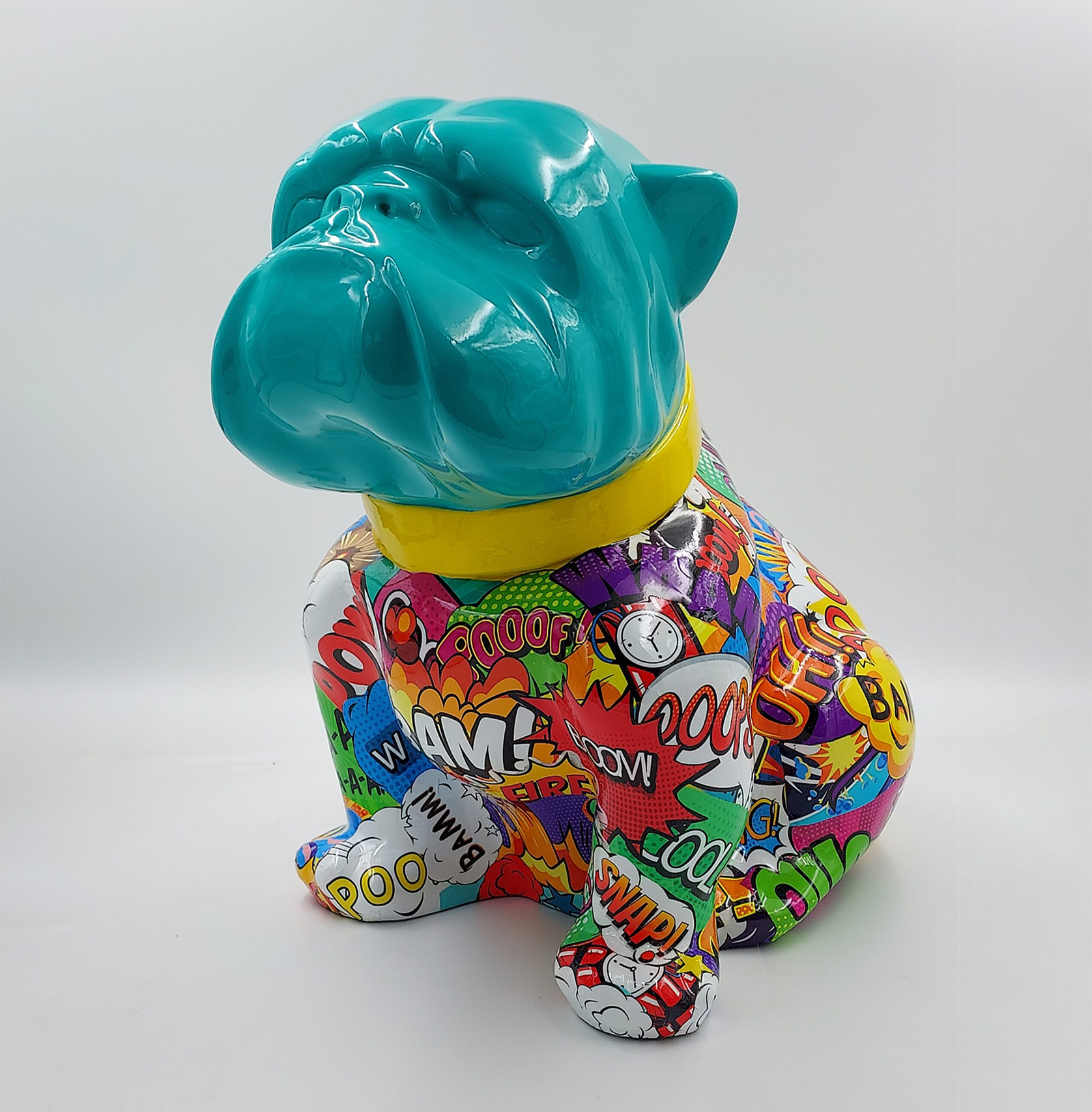 Bulldog Angelo 60 cm Hund - Pop Art 1 pies Bulldog Angelo 60cm - Pop art
