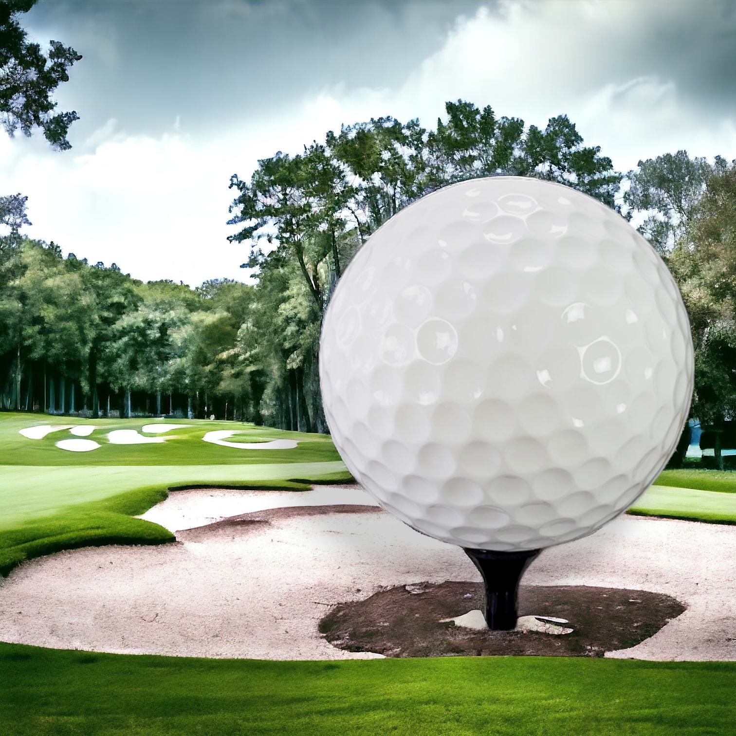 Großer Golfball 1 Wielka piłka golfowa