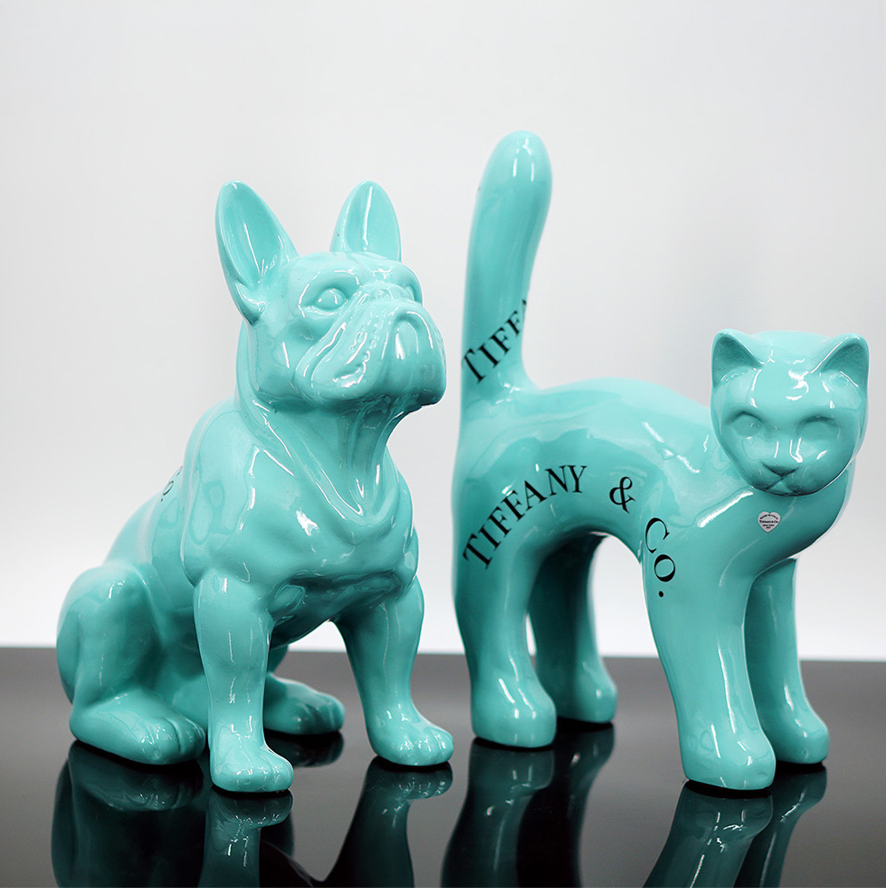 Dekorative kleine stehende Katzenfigur - T 3 Figurka Dekoracyjna Mały Kot Stojący - T