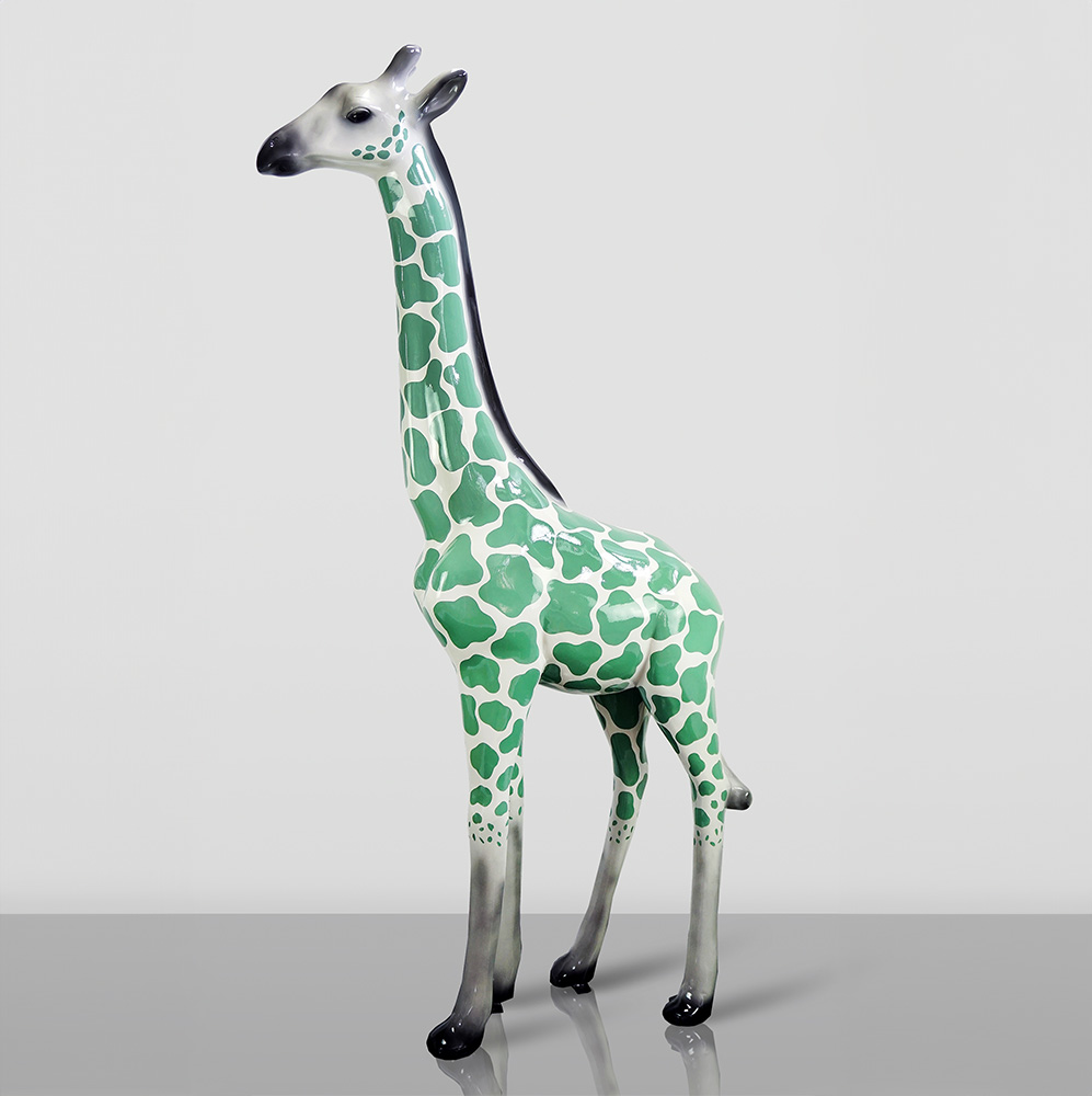 Giraffe in grünen Flecken - Große 3D-Figur 1 Żyrafa W Zielone Łaty - Duża Figura 3D