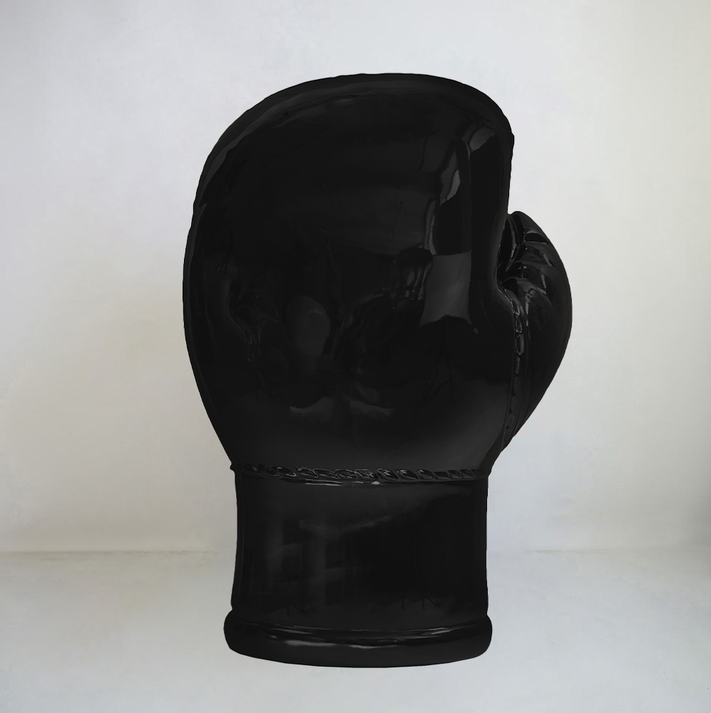 Große Realistische Boxhandschuh-Figur - Schwarz 2 Große Realistische Boxhandschuh-Figur - Schwarz – Bild 2