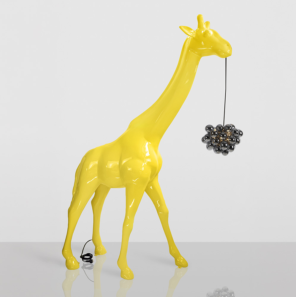 Große Giraffe 230cm Lampe - Gelbe Version 1 Duża Żyrafa 230cm Lampa - Wersja Żółta