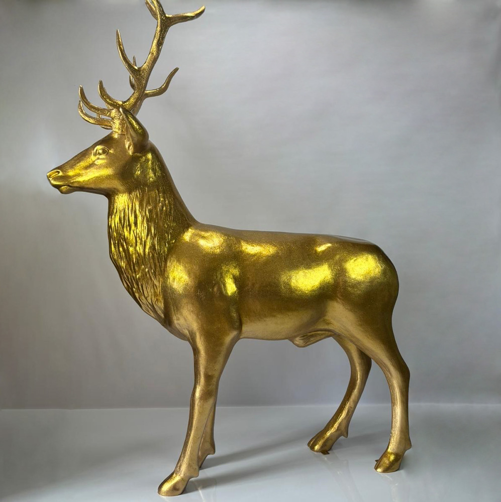 3D Dekorationsfigur - Großer Hirsch Gold Glitzer 4 3D Dekorationsfigur - Großer Hirsch Gold Glitzer – Bild 4