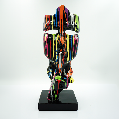 Kleine Maske auf Standfuß - Motiv V 4 Kleine Maske auf Standfuß - Motiv V – Bild 4