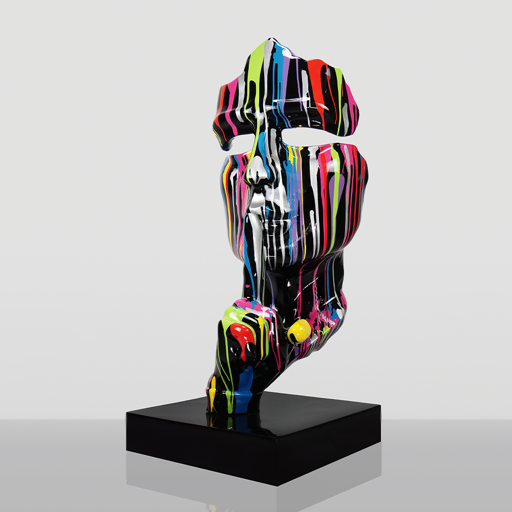 Mittelgroße 120CM Maske auf Standfuß - Schwarz Trash 2 Mittelgroße 120CM Maske auf Standfuß - Schwarz Trash – Bild 2