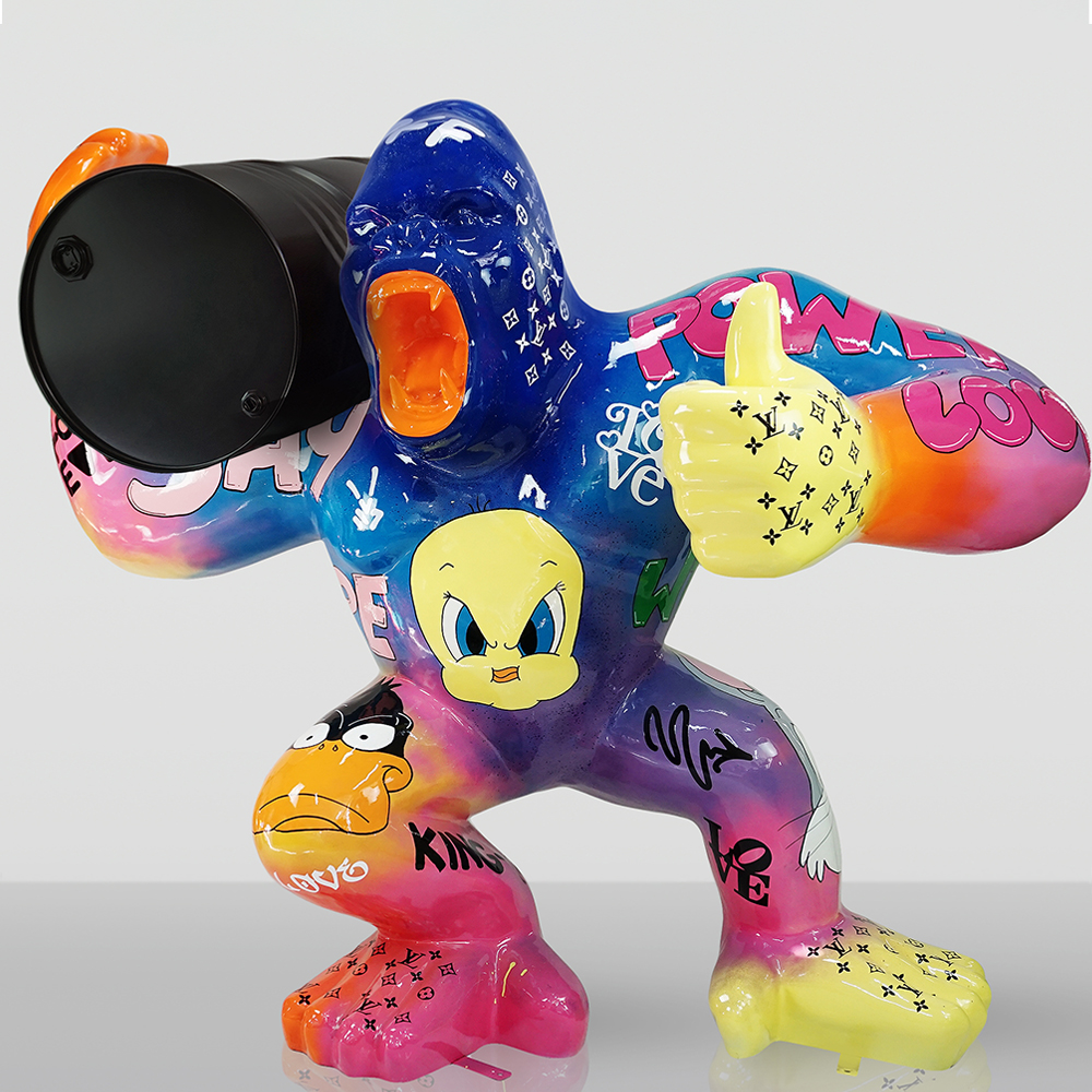 Großer Gorilla mit Fass auf der Schulter - Looney Tunes 1 Großer Gorilla mit Fass auf der Schulter - Looney Tunes