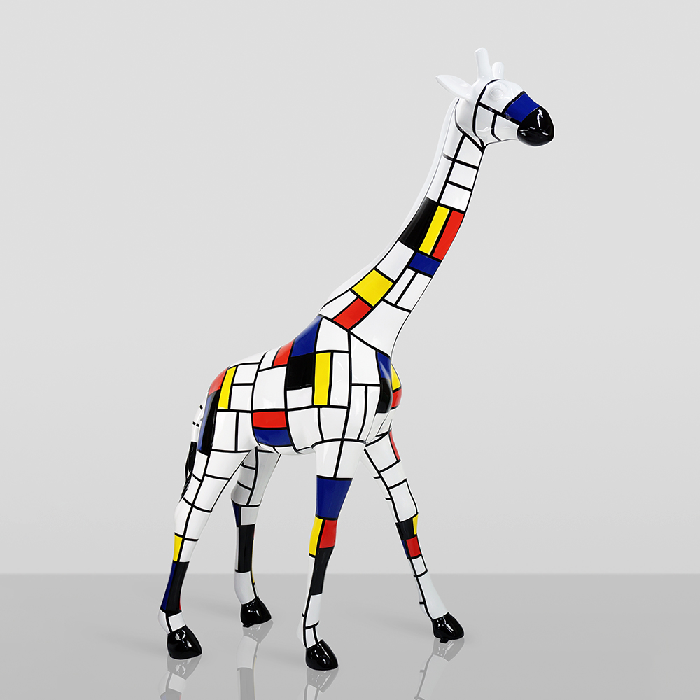 Große Giraffe 230CM Mondrian-Version 1 Große Giraffe 230CM Mondrian-Version