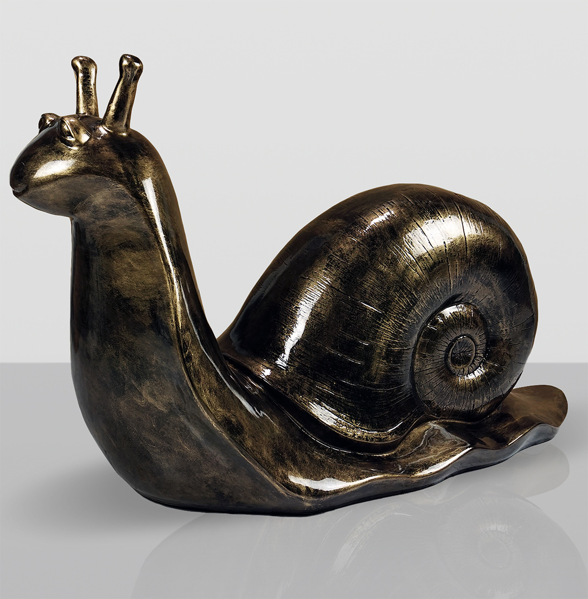 Dekorative Figur Großer Schnecke - Patina 1 Dekorative Figur Großer Schnecke - Patina