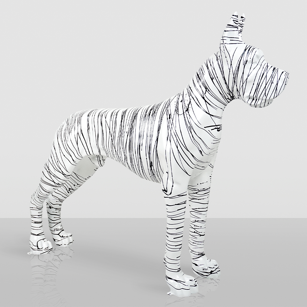 Blauer Deutscher Dogge mit Farbüberzug 3 Blauer Deutscher Dogge mit Farbüberzug – Bild 3